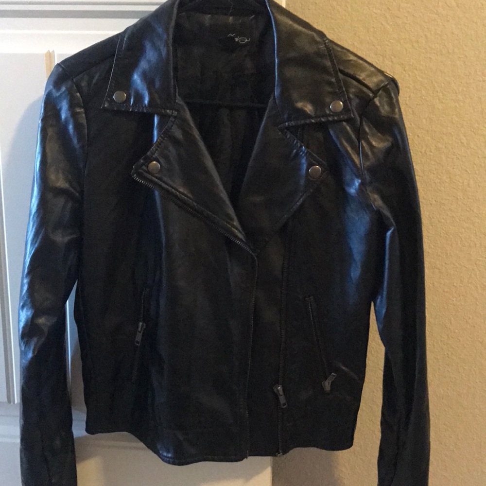 Black leather jacket